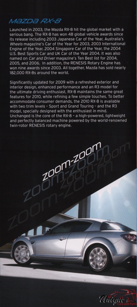 2010 Mazda Model Lineup Brochure Page 2